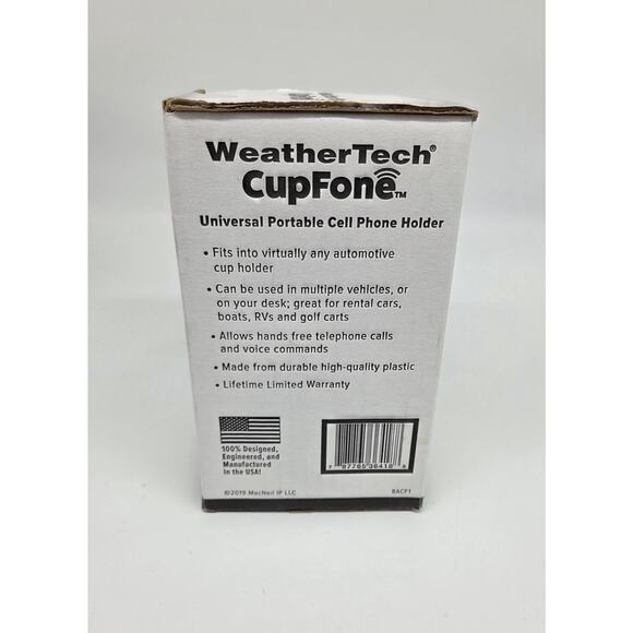 NIB WeatherTech CupFone Universal Adjustable Cup Holder Car Mount - 8ACF1, Black - Picture 2 of 3